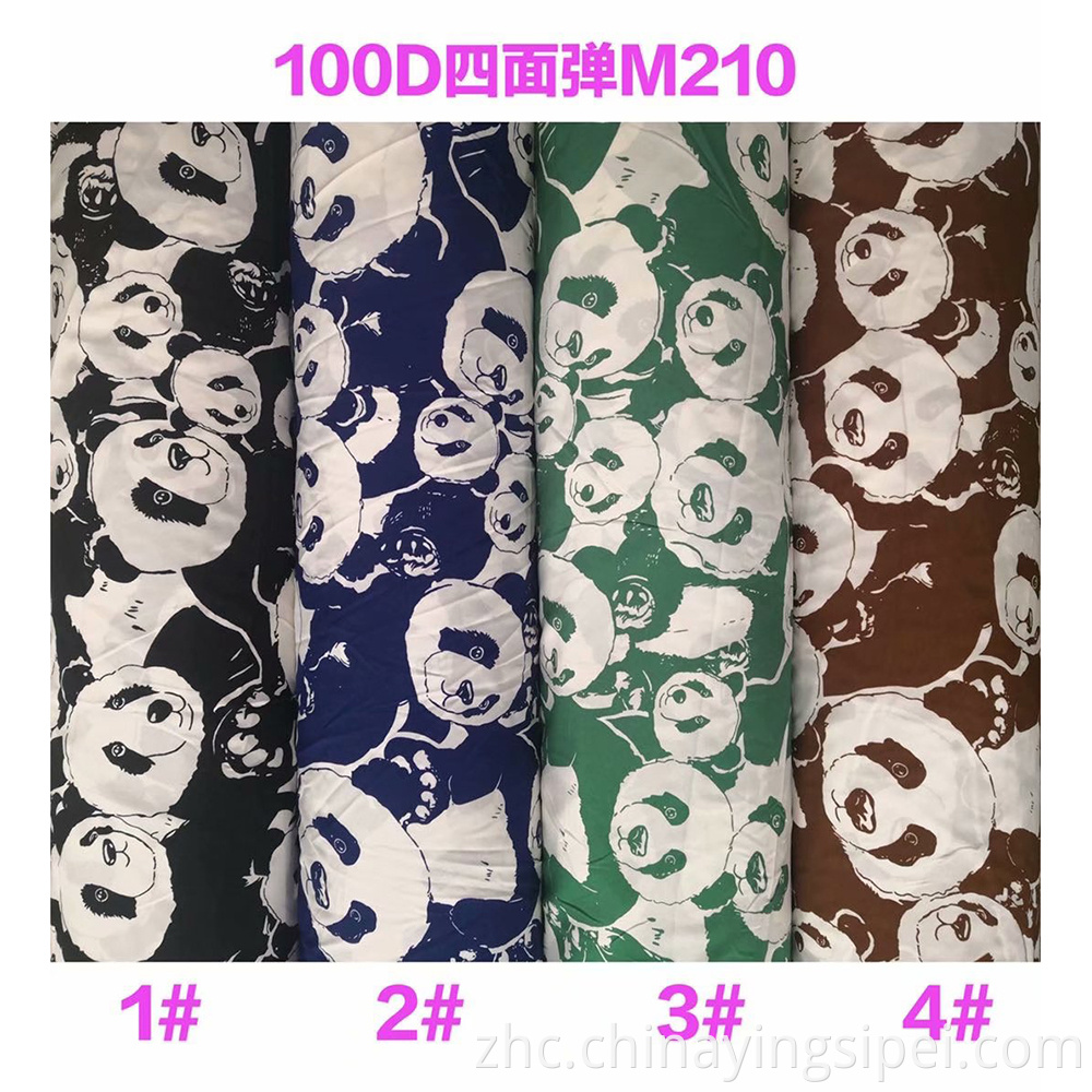 ISP纺织花打印4路伸展97％聚酯3％弹性纤维织物印花织物适合女士
